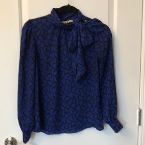 Biba Designer blouse with pussy bow small